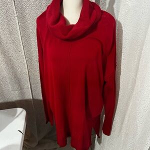 Zara Vibrant Red Cowl Neck Sweater